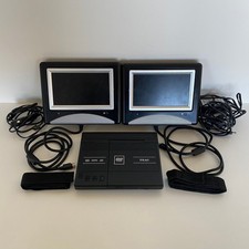 TEAC Portable DVD Player DV-P380G with 2 Screens Remote Carry Bag Tested Working