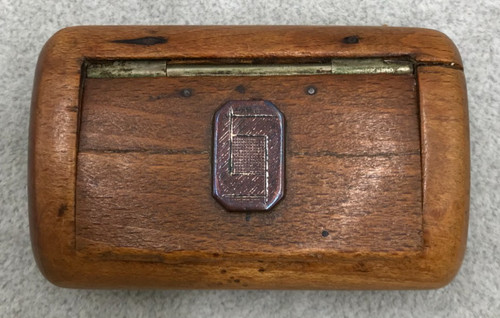 Treen wood snuff vesta - treen,