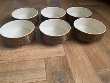 6X VINTAGE HORNSEA BRONTË SOUP BOWLS. (13 CM DIAMETER)