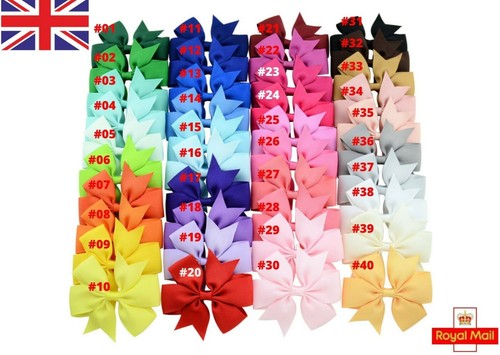 Girls inch pairs hair bow - 3,