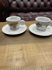 Illy Art Collection Max Petrone Espresso Cup Saucer Set X2 New