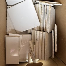 Pilkingtons Reclaimed Vintage Diamond White Wall Tiles 1960’s 152x152mm Gloss 