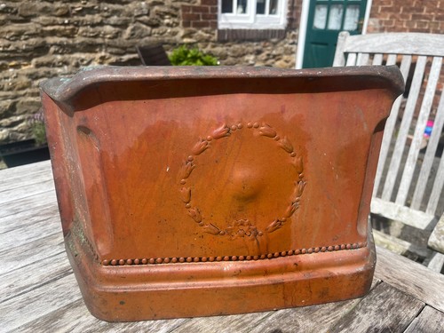 Copper fire screen - , antique
