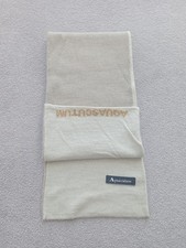Aquascutum Scarf tight Knit Soft Cosy Beige And Tan Long Rectangular