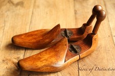 Antique Vintage Wooden Shoe Trees Shoes Size Small UK 7 US 8 EU 41