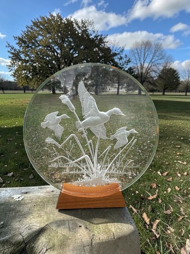 Acrylic round plastic - acrylic, etched