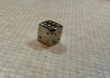 Board Game Replacement Spare Part Piece Silver Six Face Dice Di 