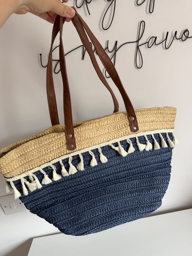 Blue beach bag - blue,