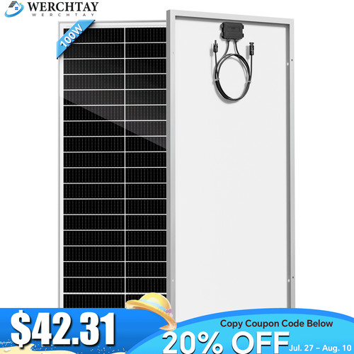 100w monocrystalline solar - 100w,