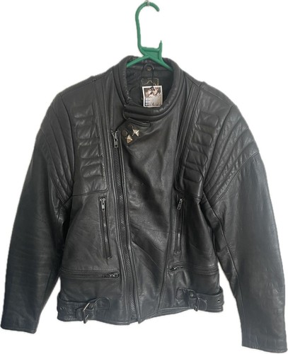 Vintage leather biker jacket - vintage,