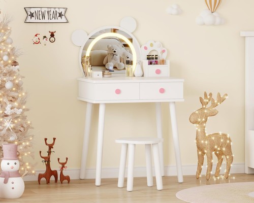 Kids vanity table - and, stool