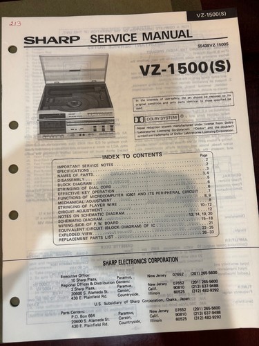 Original sharp 1500 - original, vz-1500