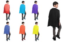 Girls Boys Satin Deluxe Cape