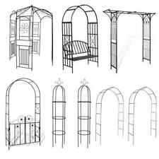 Garden Wedding Rose Arch Pergola Archway Flowers Climbing Plant Trellis Metal uk