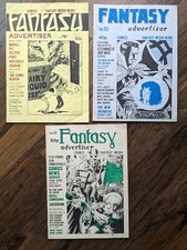 3 x Fantasy Advertiser Rare Vintage Sci fi, Comic TV - Film Magazines FREE POST