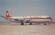 AIR CANADA VICKERS VANGUARD AIRCRAFT POSTCARD AIRLINE AIRPLANE CARGOLINER