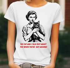 Funny Psycho Cat Lady T-Shirt Men's and Ladies Great Gift birthday Christmas etc