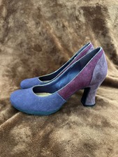 Clarks suede aubergine purple