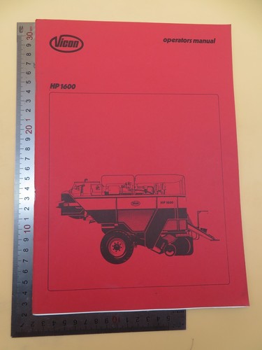 Vicon operators manual 1600 - hp,