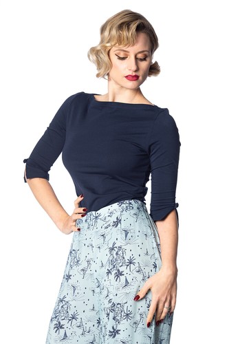 Womens navy vintage retro - navy, 50's