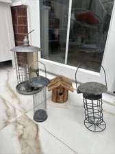 Old Vintage Bird Cages Feeders Nest set- X 4