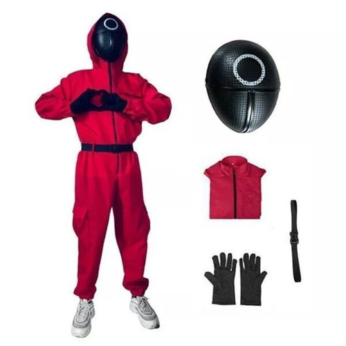 Kid adult squid - red, jumpsuit