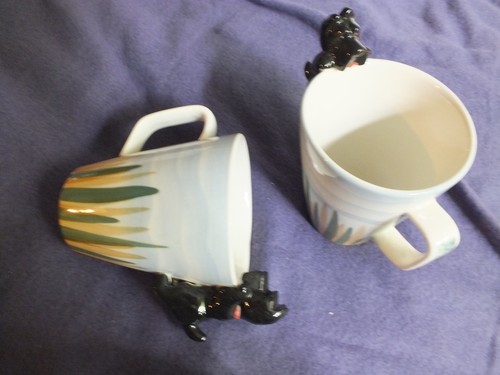 Pair black scottish terrier - black,