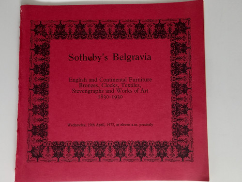 Sotheby belgravia 1972 - belgravia,