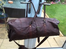 soft brown leather weekend bag holdall good condition medium sized