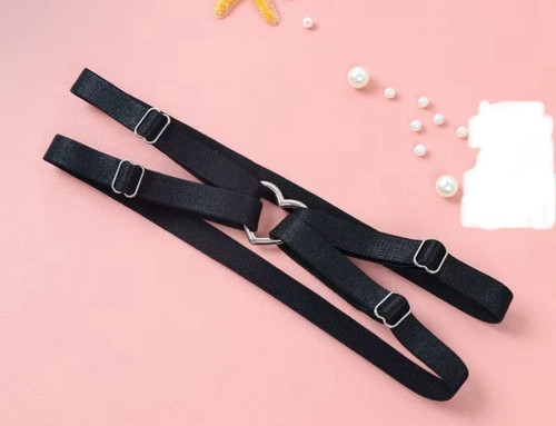 Black adjustable faux leather - adjustable,