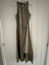 Reiss Drape Khaki Dress Size