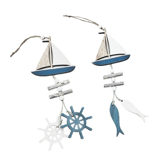 Navy small hanging wood - navy,