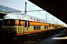 PHOTO  FRENCH RLY - VB2N DRIVING TRAILER   SNCF VB2N DRIVING TRAILER DOUBLE DECK