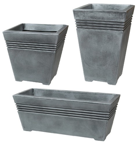 Pewter large plant pot indoor - pewter,