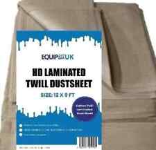 Laminated Cotton Dust Sheet Heavy Duty Decorating Paint Protection Twill Cover