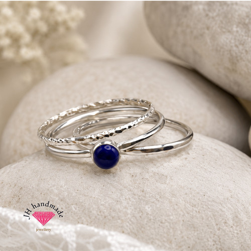 Solid silver birthstone set - solid,