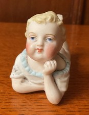 Antique Small Bisque Child Piano Baby/Ornament