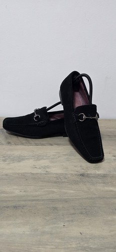Jimmy bee black suede horsebit - black,