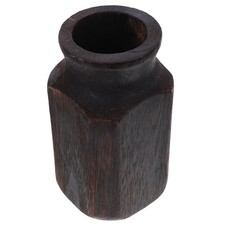 Natural wood vase tall - ,