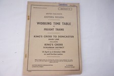 1966 railway working timetable - railway,
