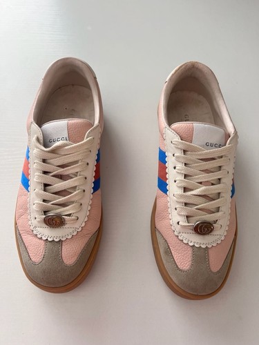 Gucci g74 web leather and - leather,
