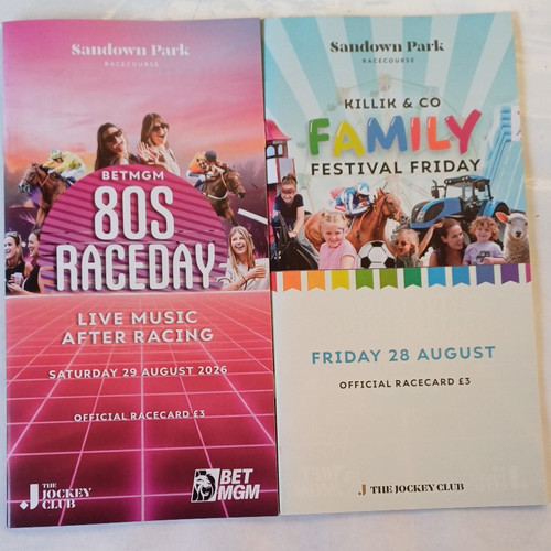 Sandown race card - x,