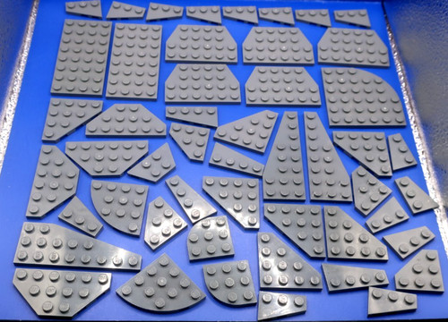 Lego angled wedge dark grey - angled,