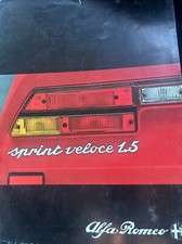 The Alfa Romeo Sprint Veloce Car Sales Information Brochure Frameable