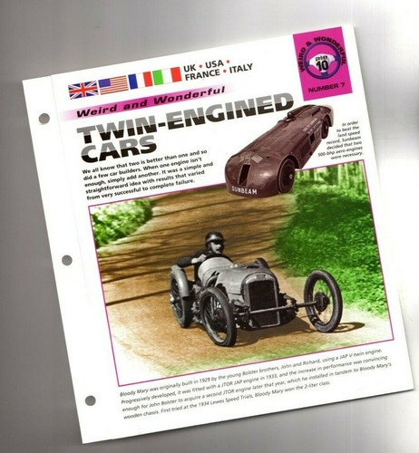 Twin engine cars - twin, brochure