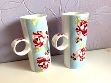 Crown Trent Fine Bone China-Shabby Chic Vintage Rose Tall Slim Coffee Mugs  15cm