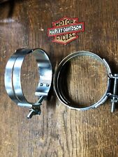 Harley-Davidson MANIFOLD CLAMPS WIDE  BAND SEALS FL/FX/XL  ZINC PLATED 78-84 B24