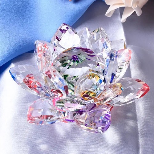 Crystal lotus flower ornament - crystal,