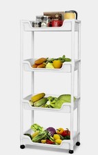4-Tier Plastic Storage Trolley