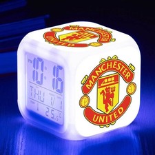 LED Night Light Digital Lamp Alarm Clock 7-Colour Changing Great Gift Kids Boys